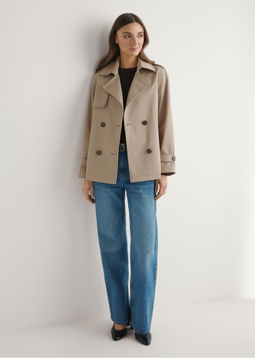 Бежева коротка жіноча куртка KURDT-0556-1C(W26)