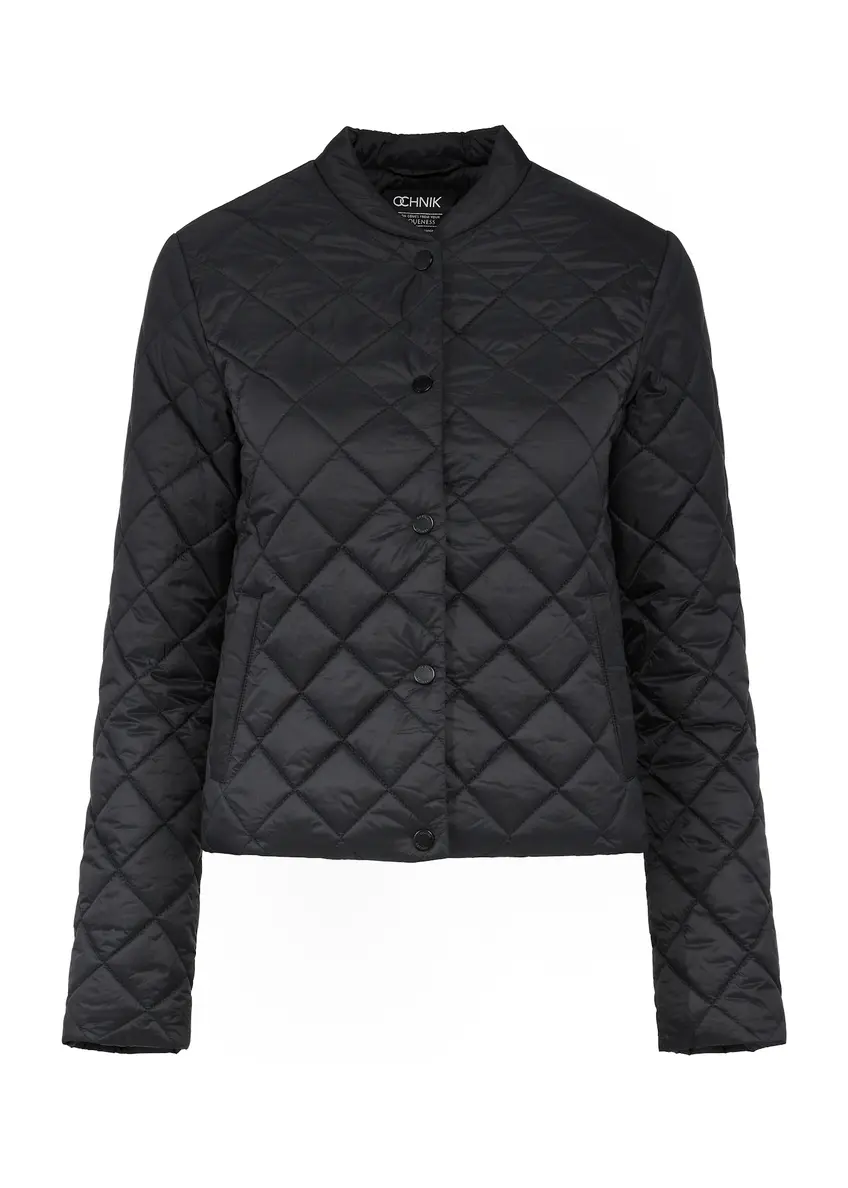 Чорна стьобана жіноча куртка KURDT-0599-99(Z25)