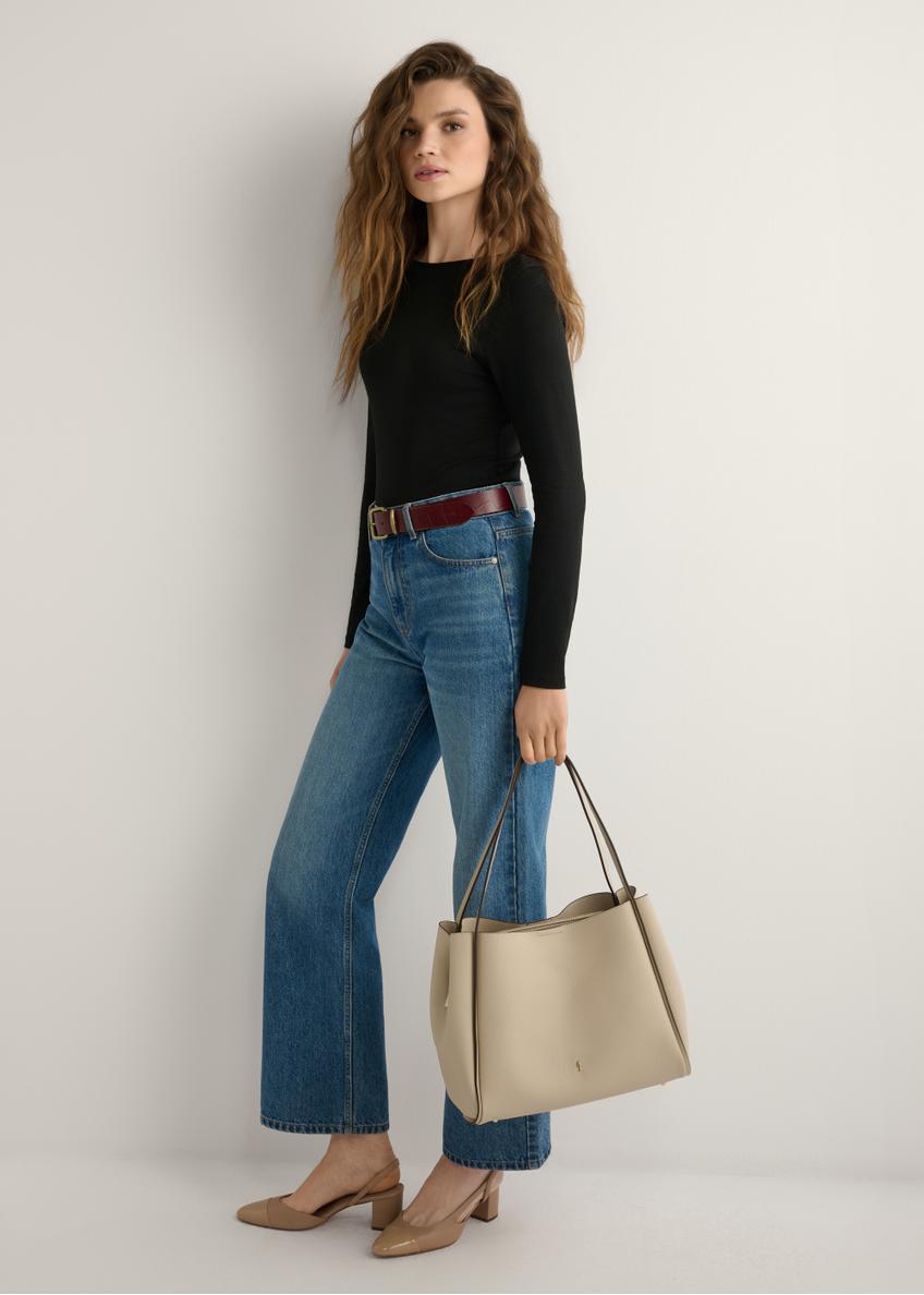 Бежева жіноча сумка-шопер TOREC-1183-1A(W26)