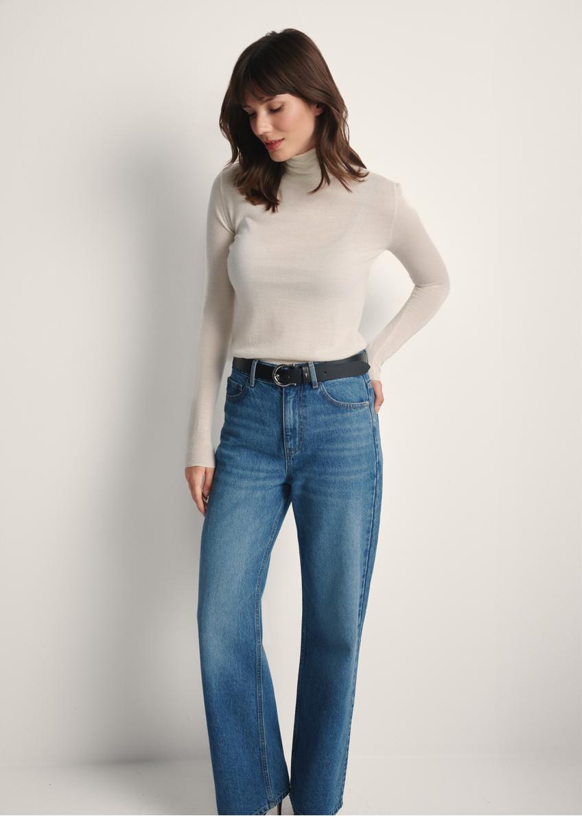 Кремовий жіночий гольф з вовною SWEDT-0255-12(Z25)