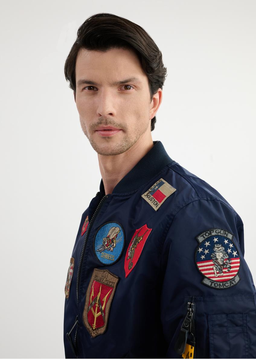 Темно-синя чоловіча куртка пілотка TOP GUN KURMT-0381-69(W25)