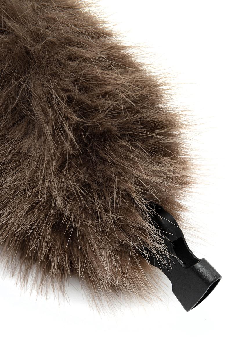 Brązowa czapka uszatka damska CZADF-0047-89(Z25)