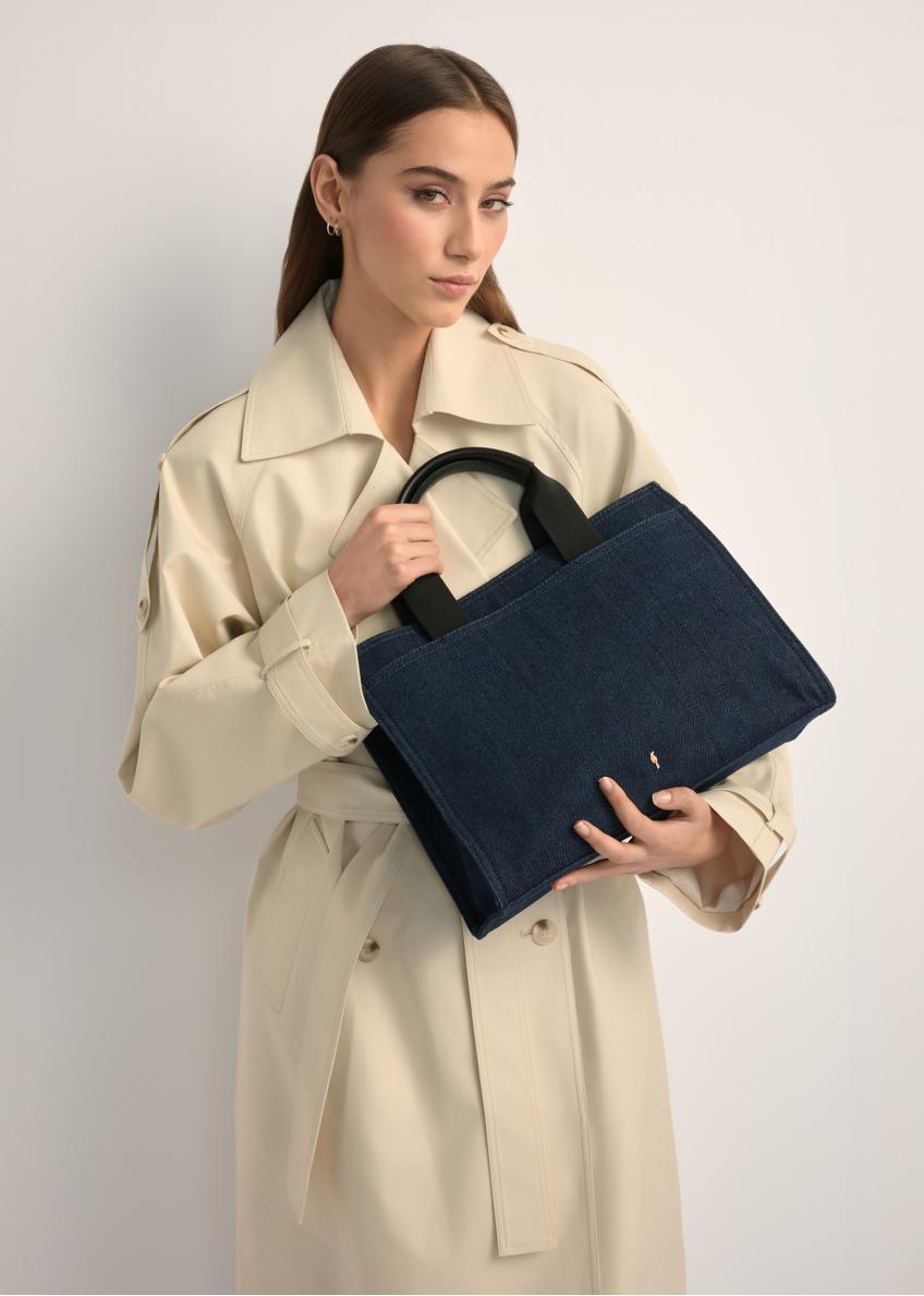 Granatowa jeansowa torebka damska TOREN-0332-7H(W26)