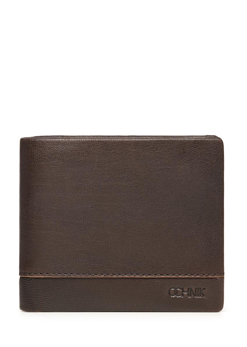 Brązowy skórzany portfel męski PORMS-0667-89(Z25)
