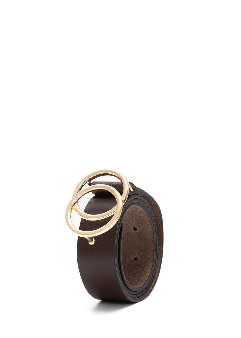 Brązowy pasek  skórzany damski PASDS-0172E-90(Z25)