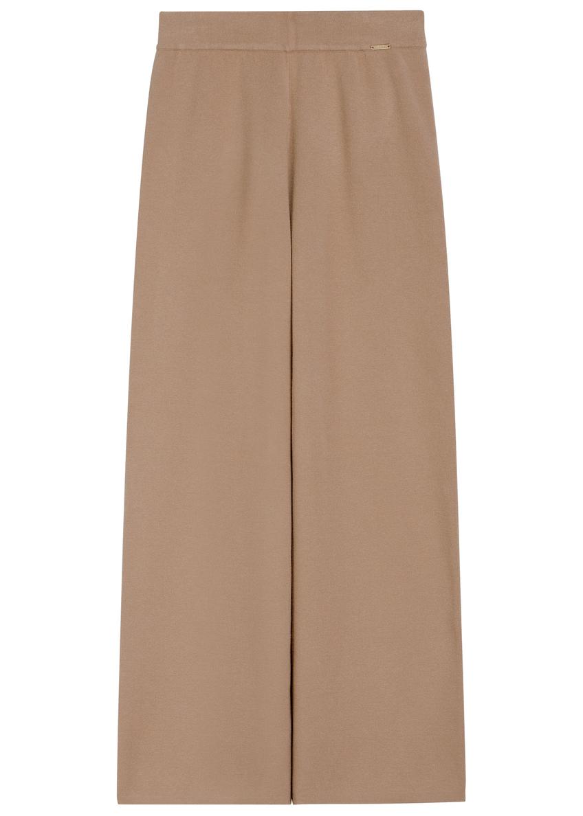 Жіночі штани кольору кемел із віскозою SPODT-0116-24(Z25)