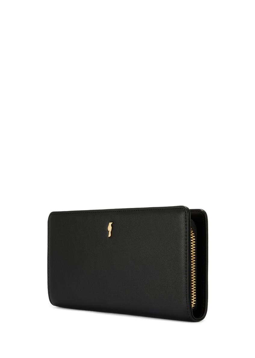 Czarny duży portfel z ozdobnym uchwytem POREC-0417-99(Z25)