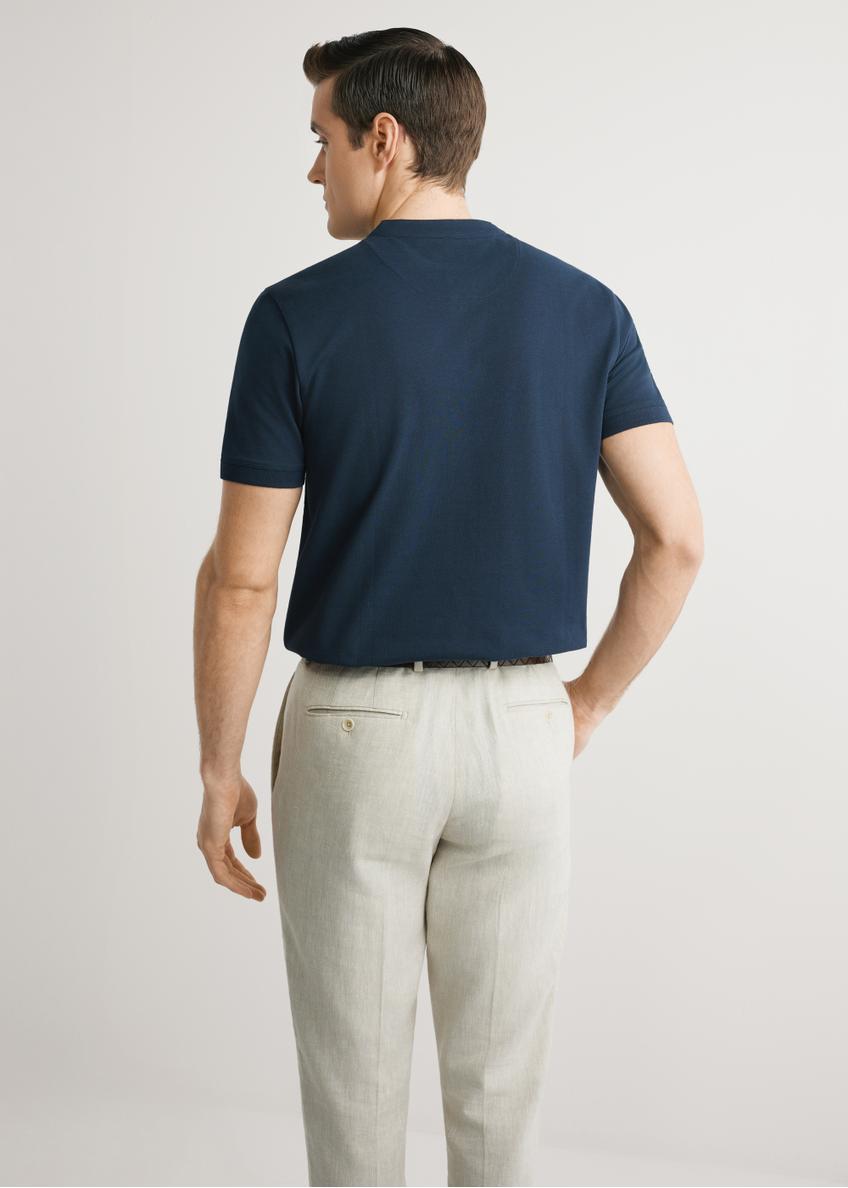 Чоловіча поло темно-синього кольору POLMT-0061-7E(W26)