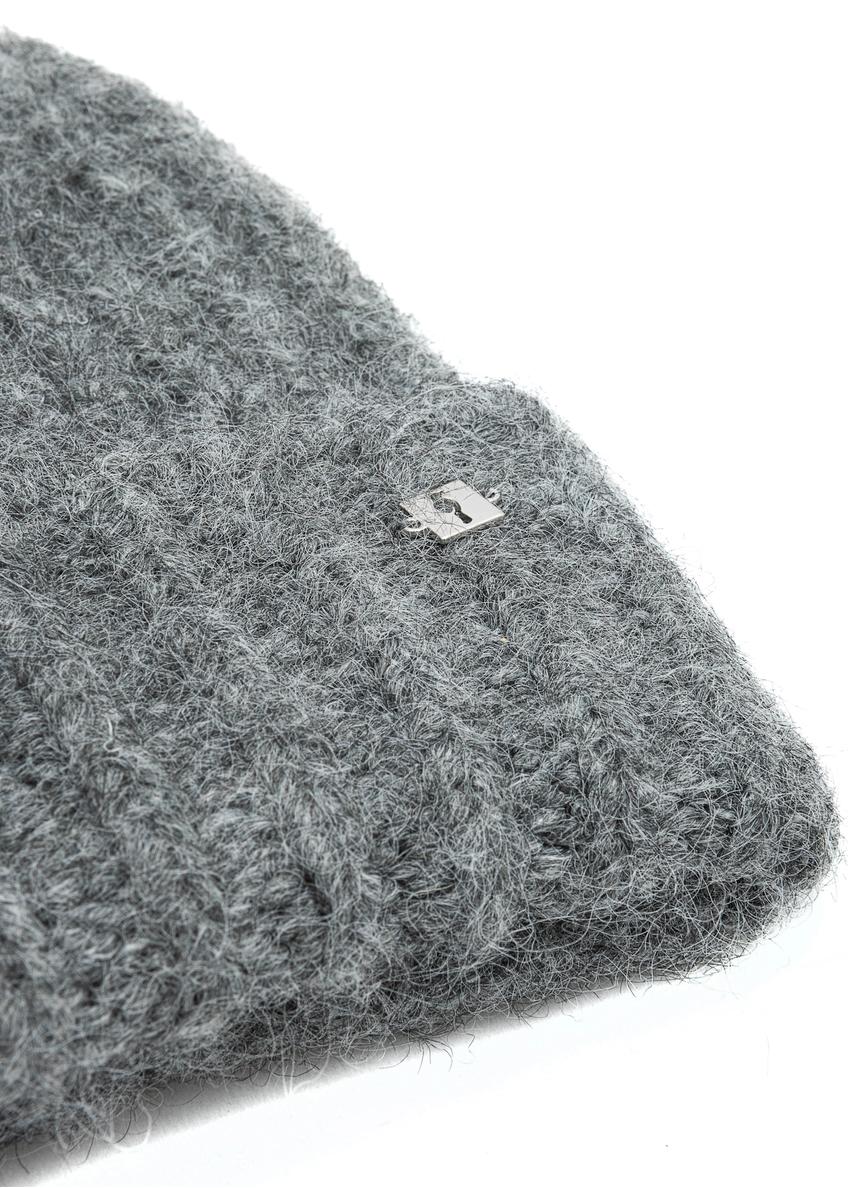 Жіноча зимова шапка сірого кольору CZADT-0205-95(Z25)