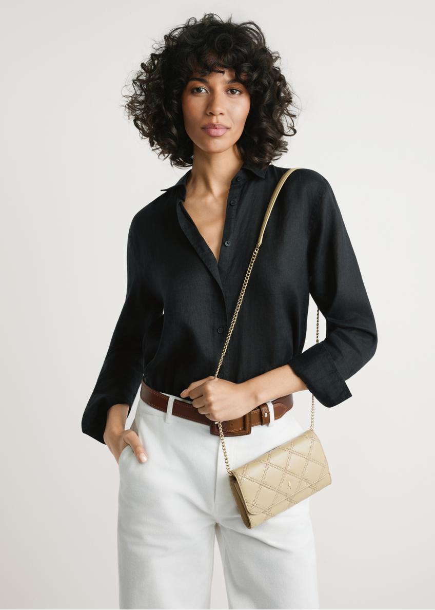 Маленька бежева жіноча шкіряна сумка TORES-1043-1B(W26)