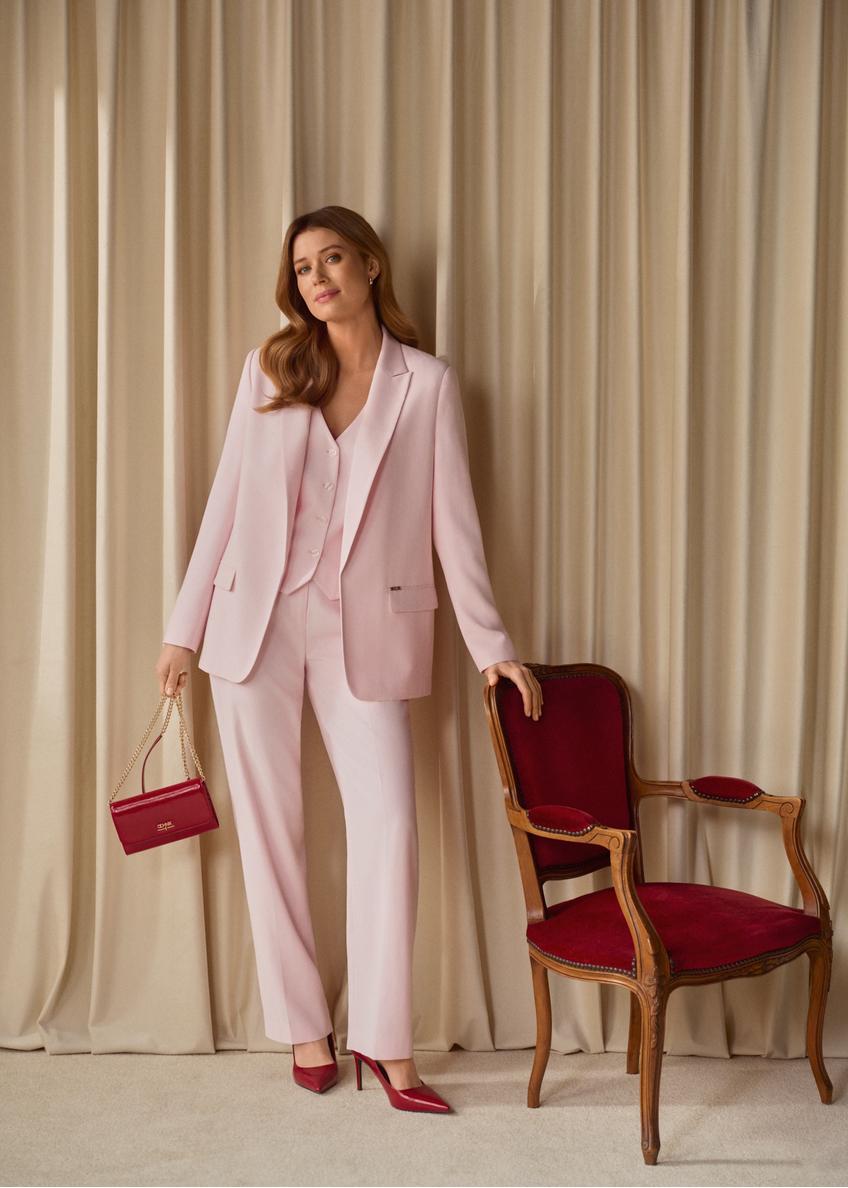 Жіночі елегантні світло-рожеві штани SPODT-0106A-5A(W26)