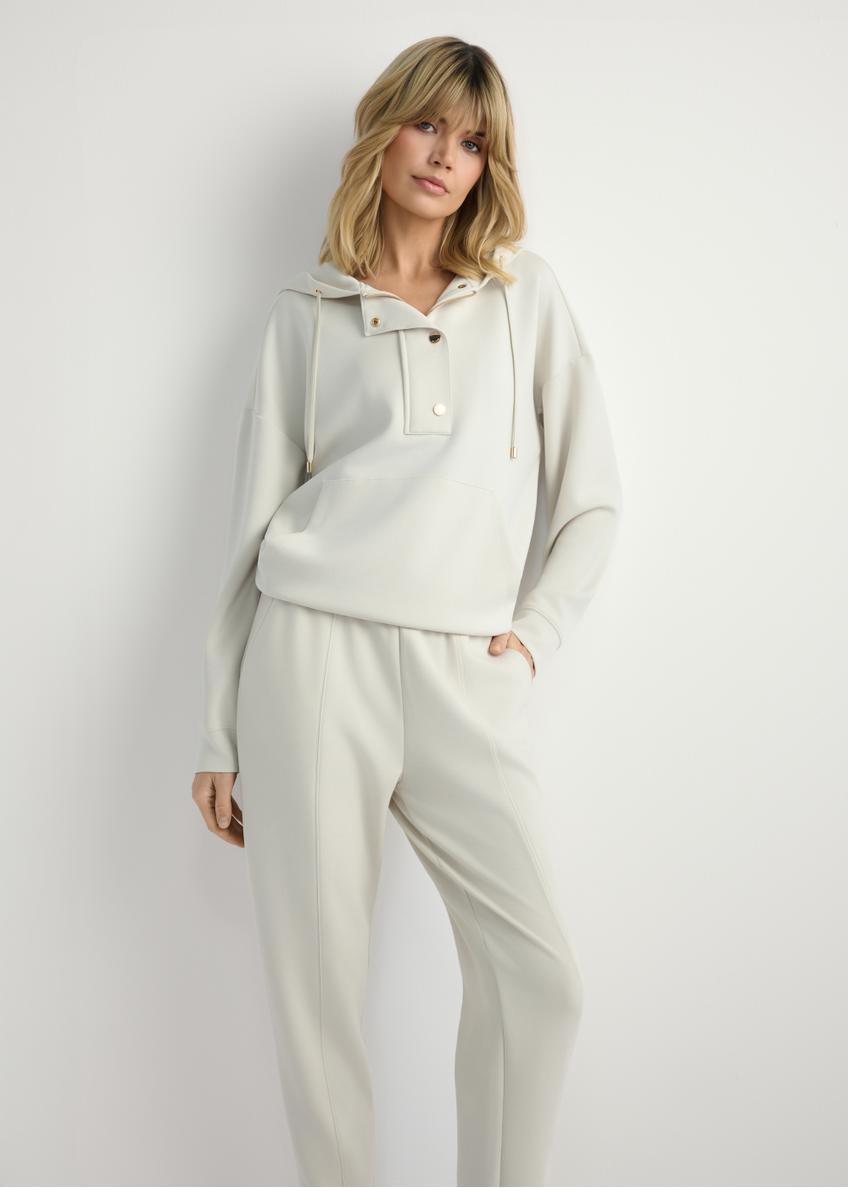 Світло-бежева жіноча толстовка з капюшоном BLZDT-0111A-1A(W26)
