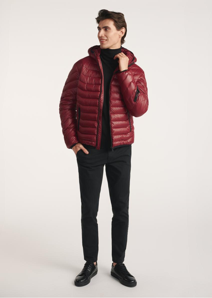 Чоловіча куртка бордового кольору KURMT-0380-49(Z25)