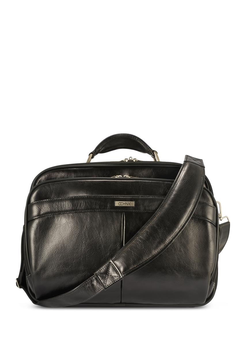 Чорна шкіряна чоловіча сумка для ноутбука TORMS-0482-99(Z25)