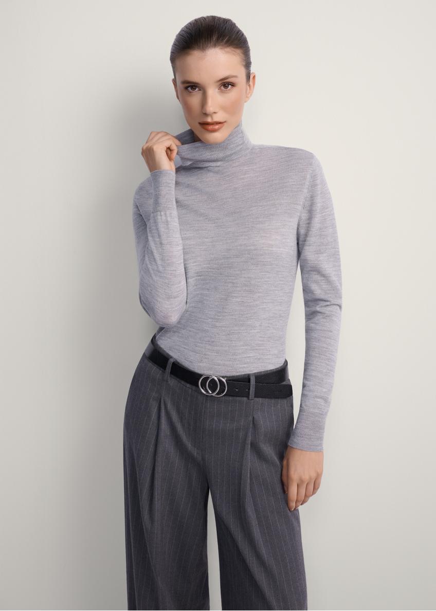 Сірий жіночий гольф з вовною SWEDT-0255-91(Z25)