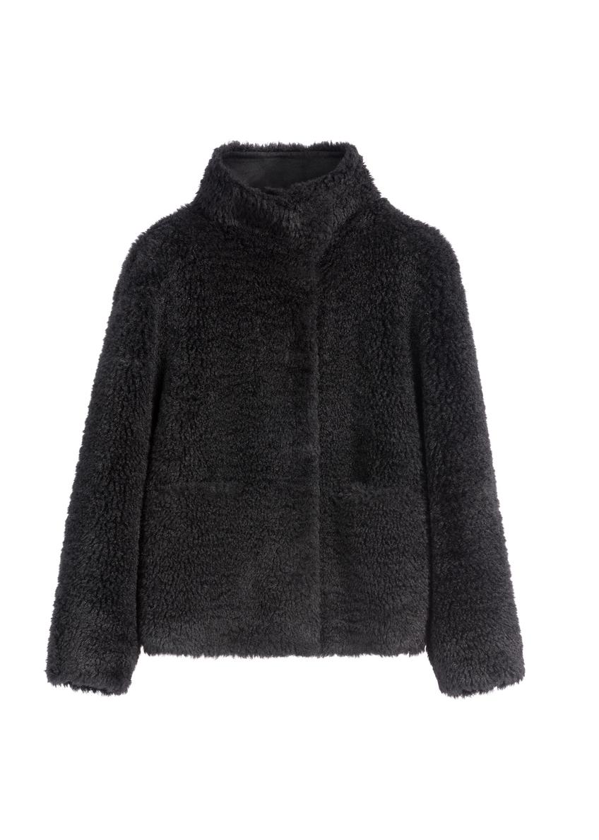 Чорне жіноче хутряне пальто FUTDP-0021B-99(Z25)