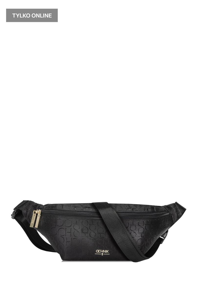 Duża czarna nerka z monogramem TOREN-0301-99(W25)