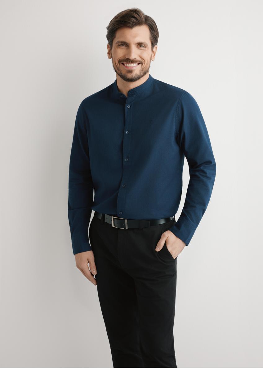 Granatowa bawełniana koszula męska KOSMT-0326-7E(W26)