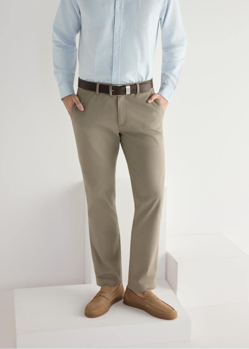 Шкіряні бежеві мокасини чоловічі BUTYM-0498-1B(W26)