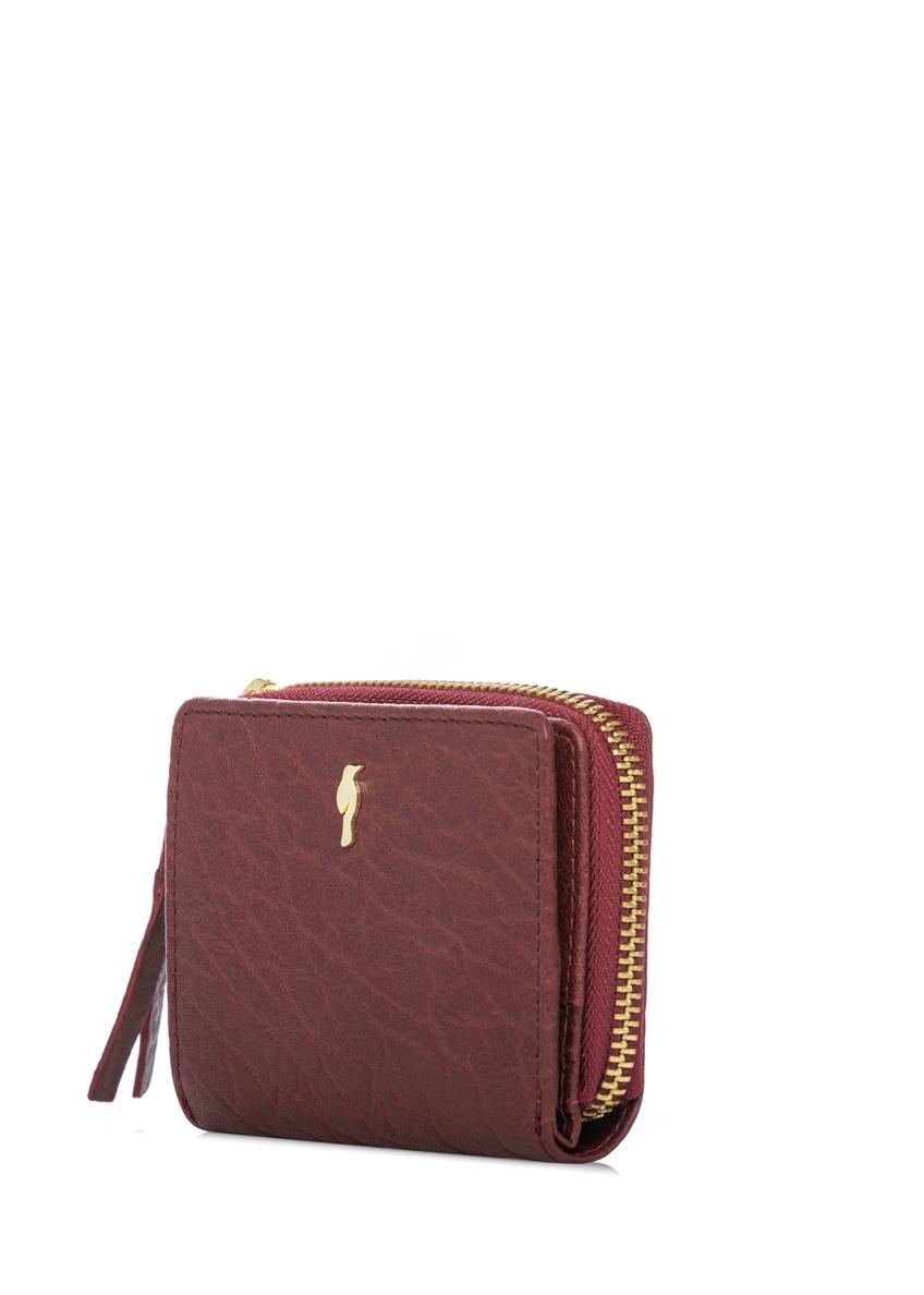 Малий червоний шкіряний жіночий гаманець PORES-0815-4C(W26)