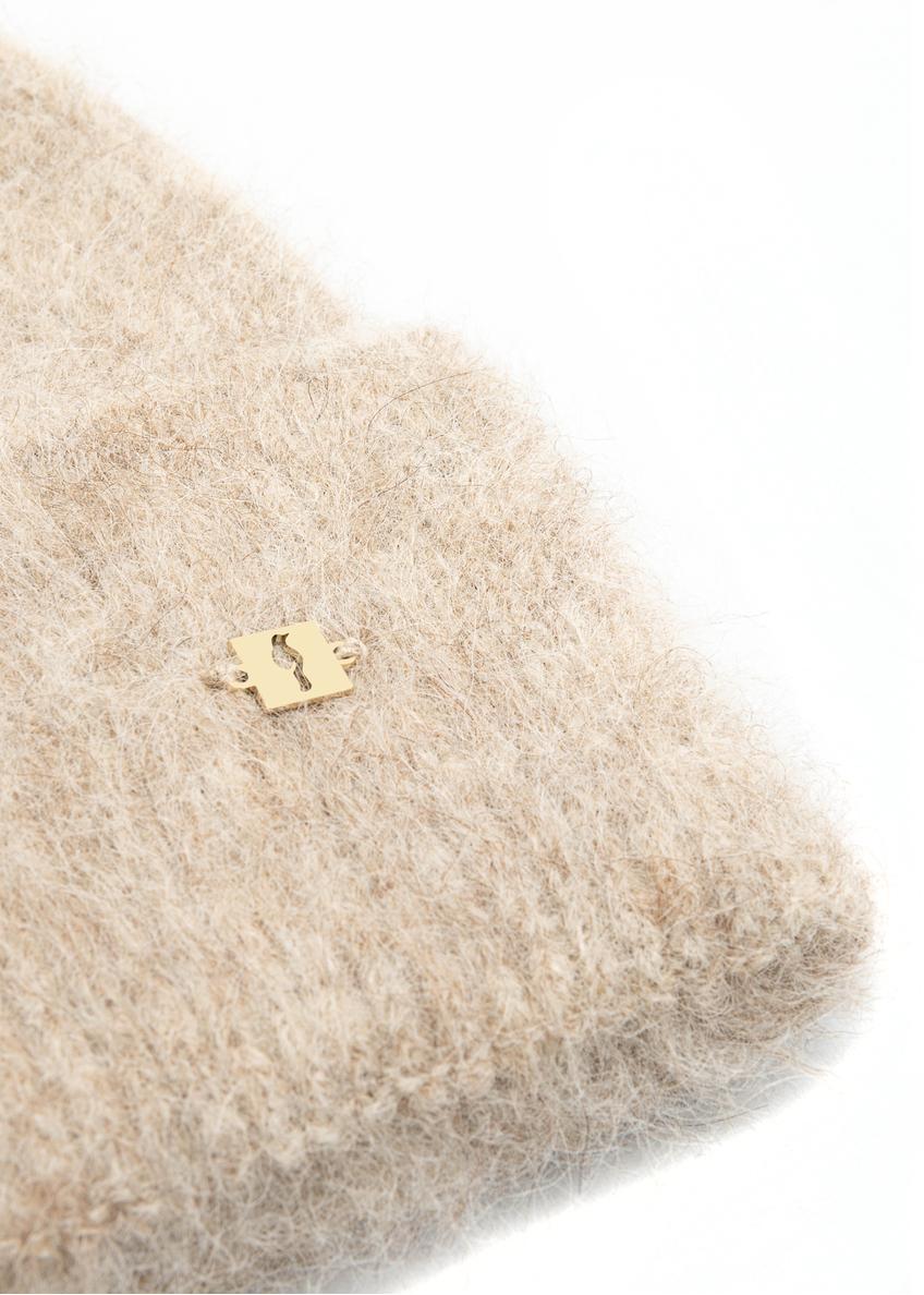 Бежева жіноча вовняна шапка CZADT-0212-81(Z25)