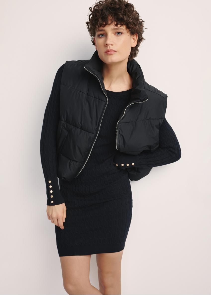 Чорна жіноча жилетка KAMDT-0033-99(Z25)