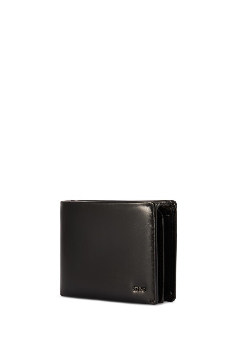 Czarny skórzany portfel męski PORMS-0663-99(Z25)