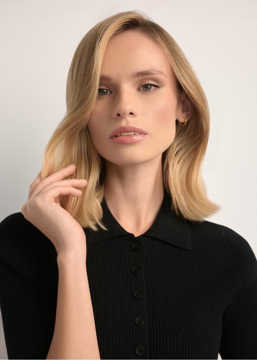 Жіноча пружкова блузка з коротким рукавом BLUDT-0200-99(W26)