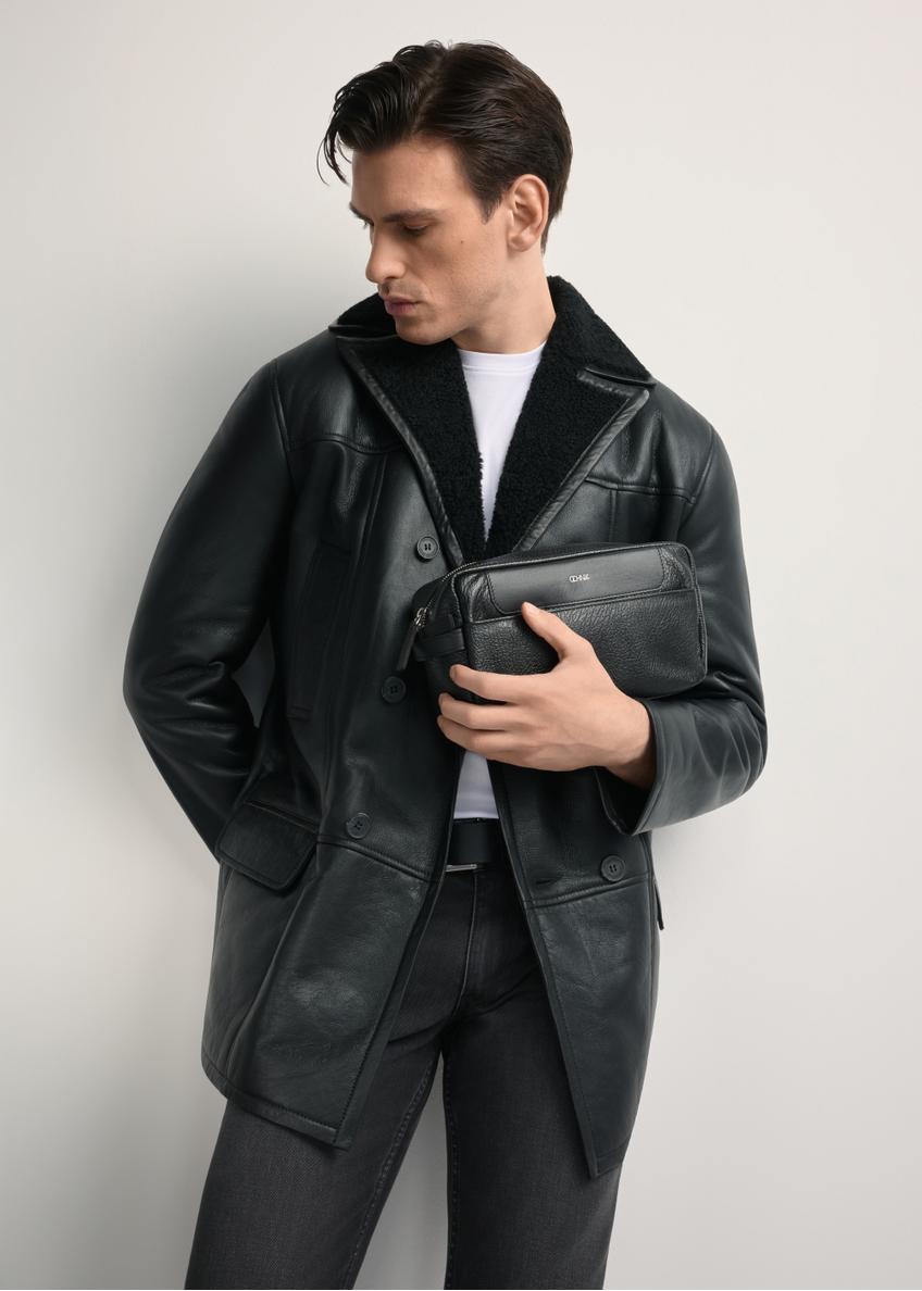 Чоловіча шкіряна косметичка з логотипом TORMS-0298A-99(Z25)