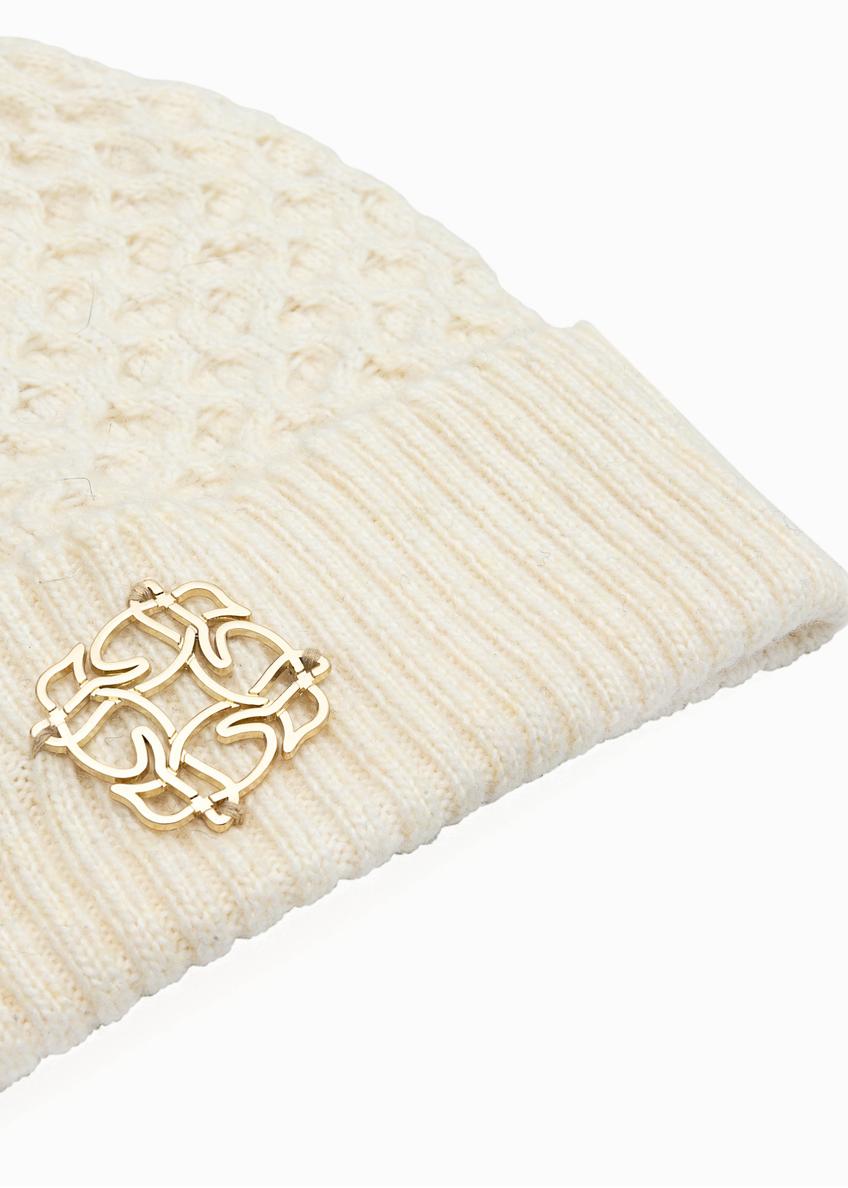 Кремова жіноча шапка з додаванням вовни CZADT-0195A-16(Z25)