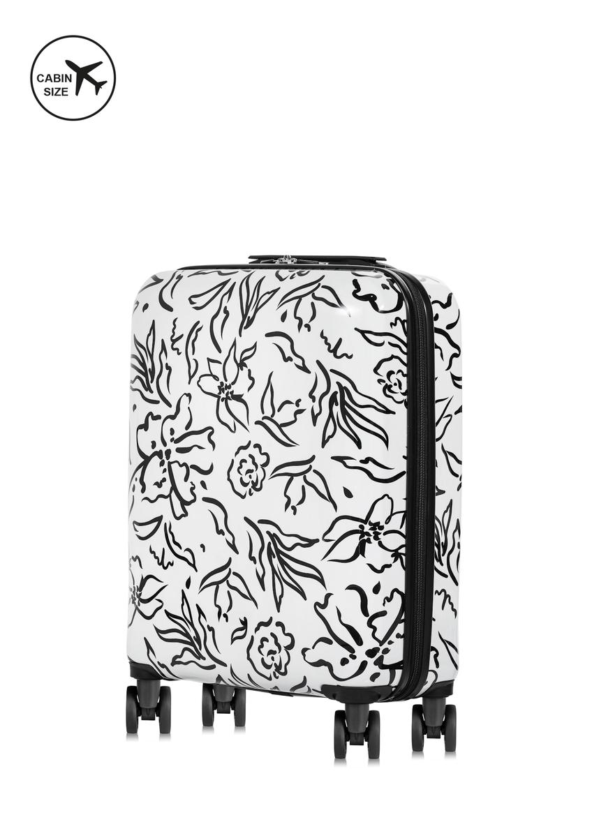 Маленька візерункова валіза на колесах WALAB-0074-11-19(W25)