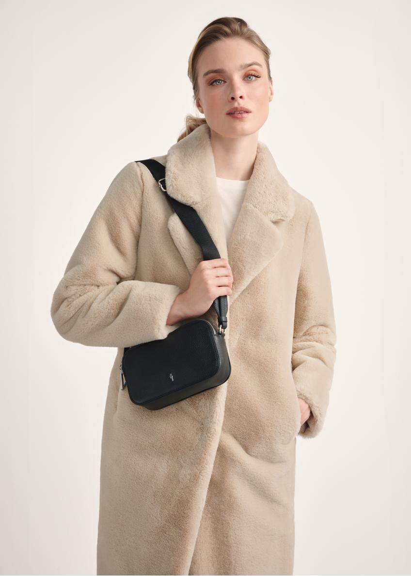 Жіноча шкіряна сумка міні чорного кольору TORES-1198-99(Z25)