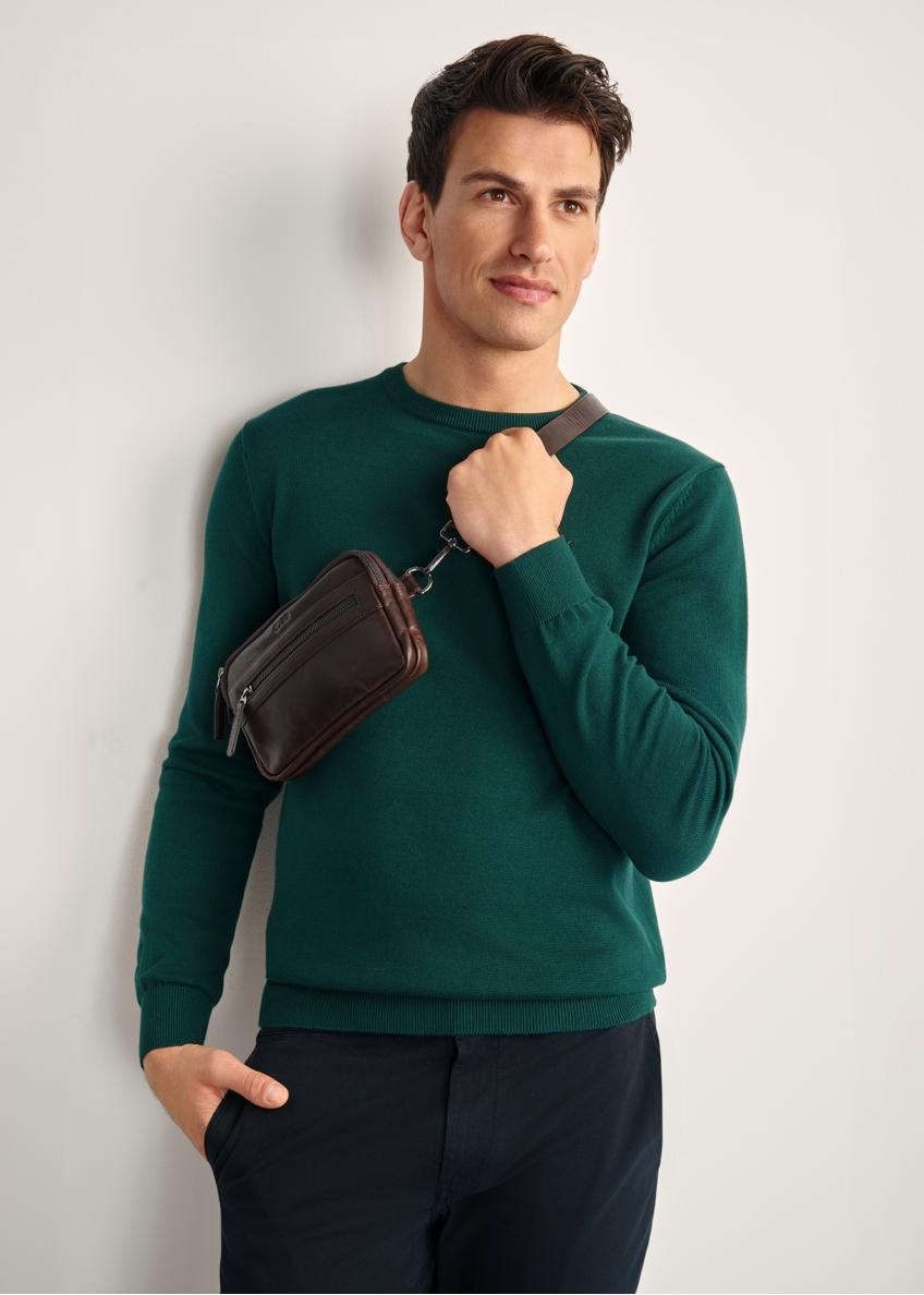 Brązowa skórzana nerka męska TORMS-0462-89(Z25)