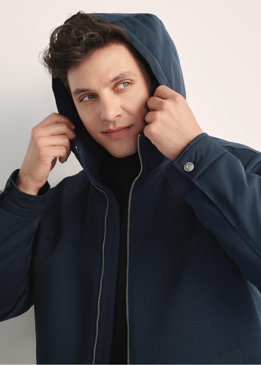Темно-синя чоловіча куртка з капюшоном KURMT-0386-69(Z25)