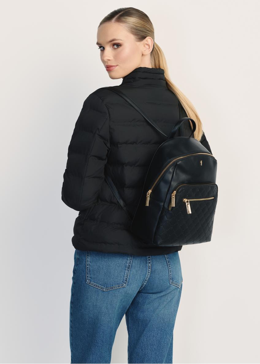 Чорний жіночий рюкзак із монограмою TOREC-1045-98(Z25)