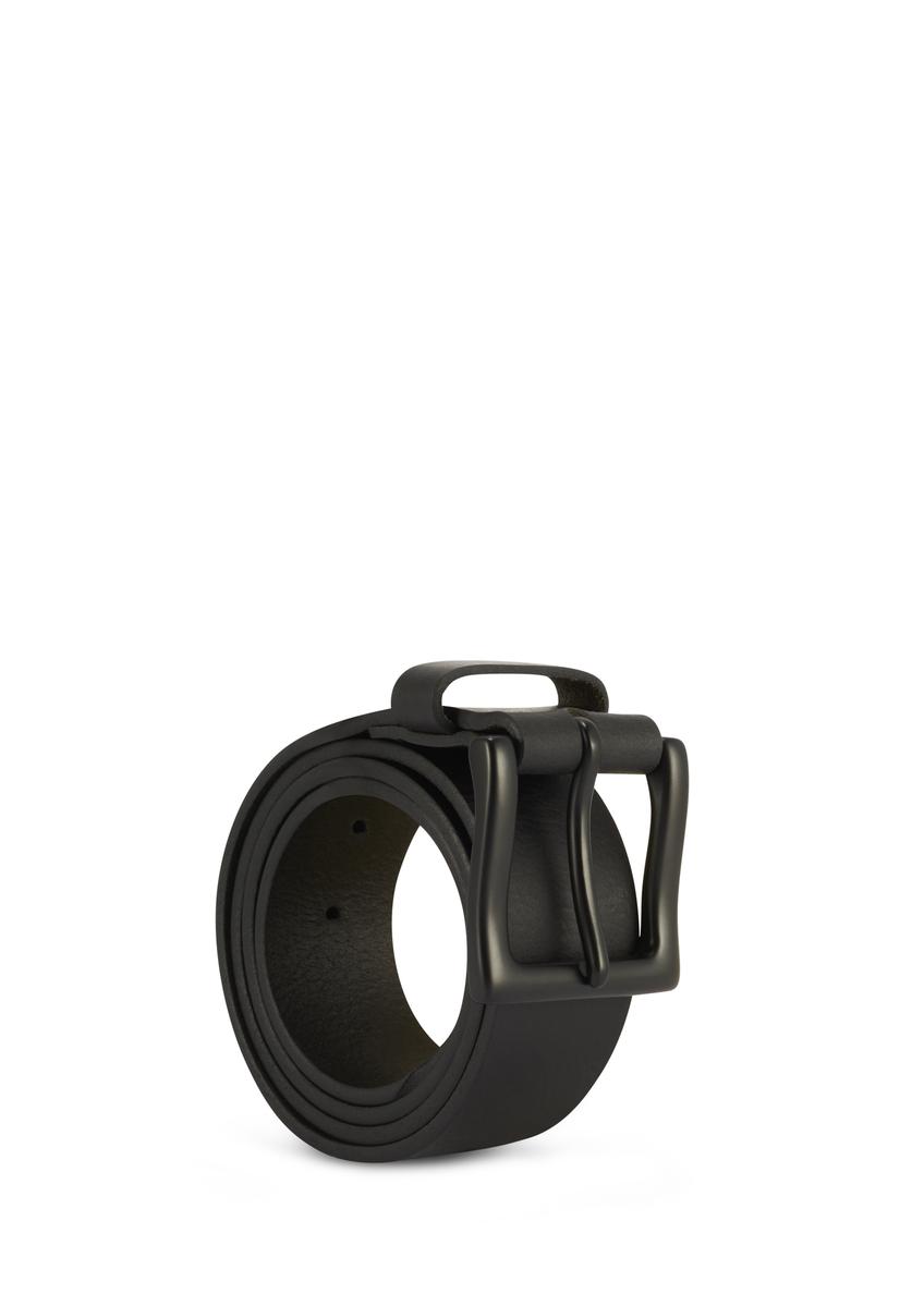 Czarny skórzany pasek męski PASMS-0271-99(Z25)