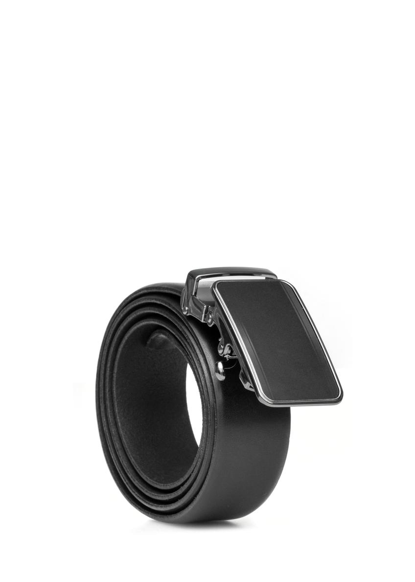Чорний чоловічий шкіряний ремінь PASMS-0276-99(W26)