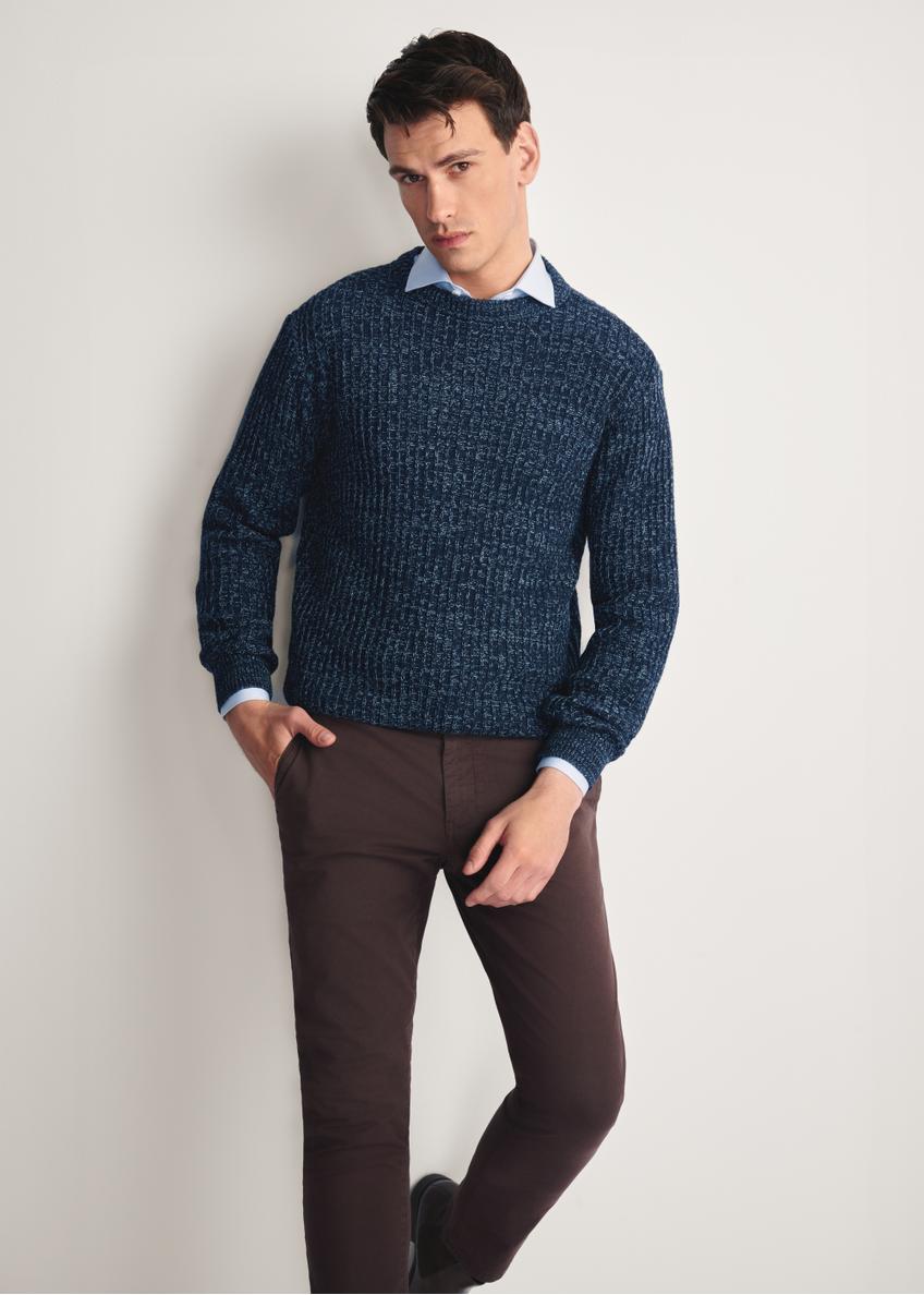 Темно-синій чоловічий светр SWEMT-0183-68(Z25)