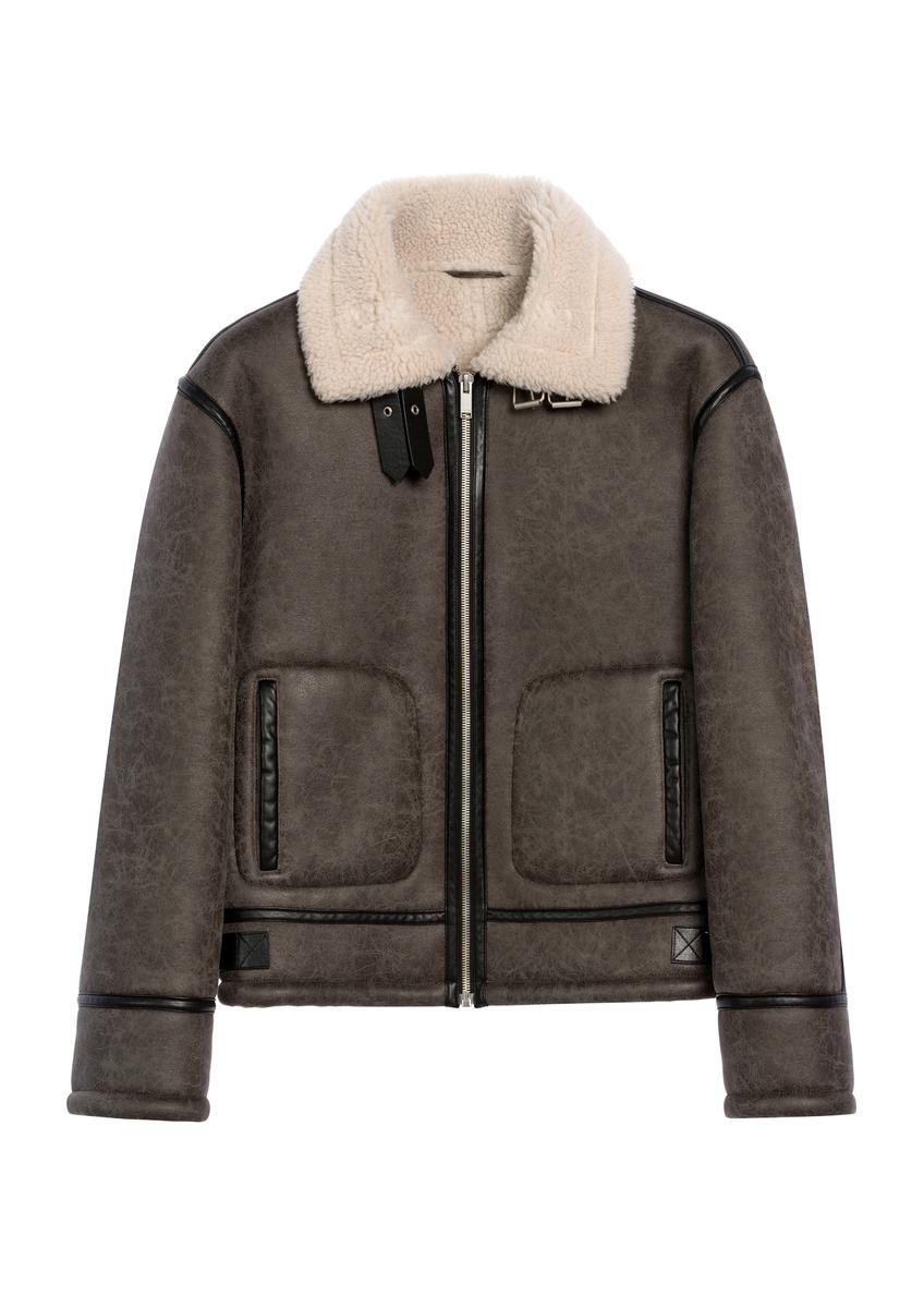 Сіра чоловіча дублянка KOZMP-0008-91(Z25)