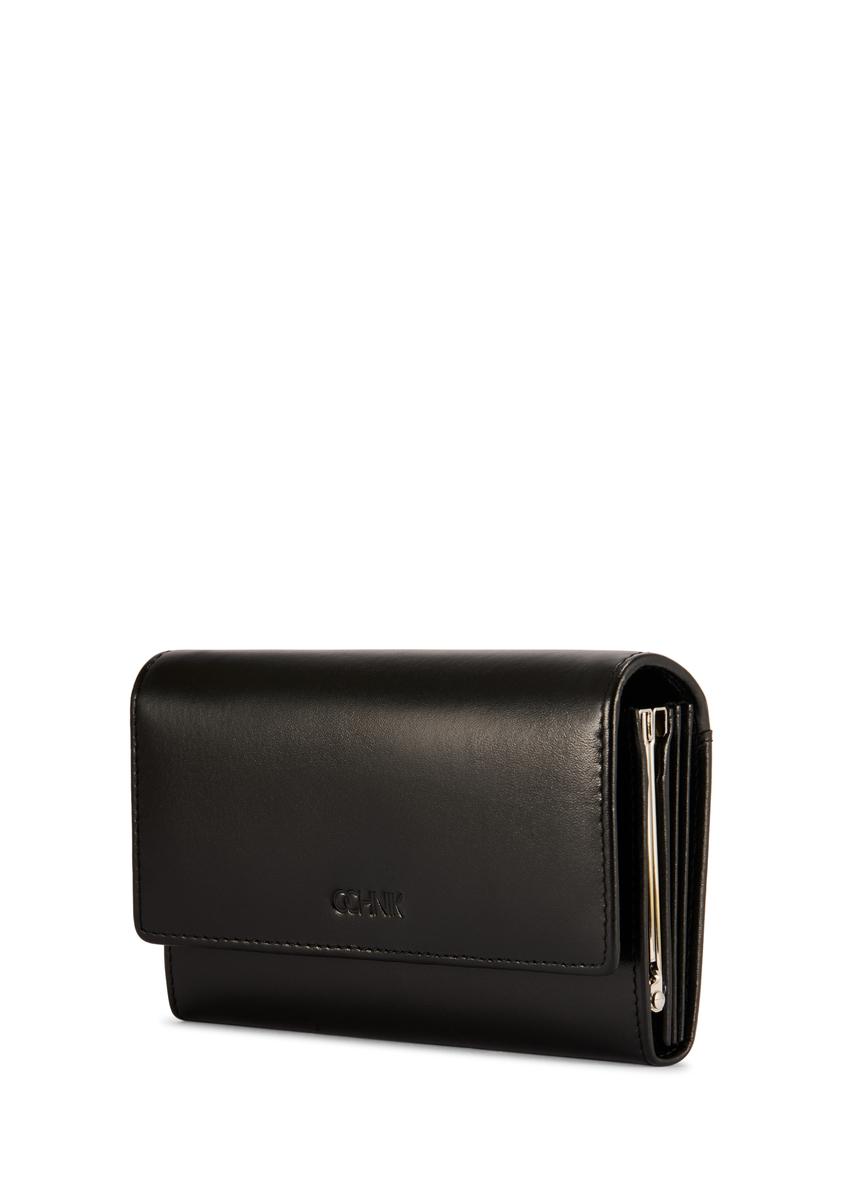 Czarny duży skórzany portfel damski PORES-0974-99(Z25)