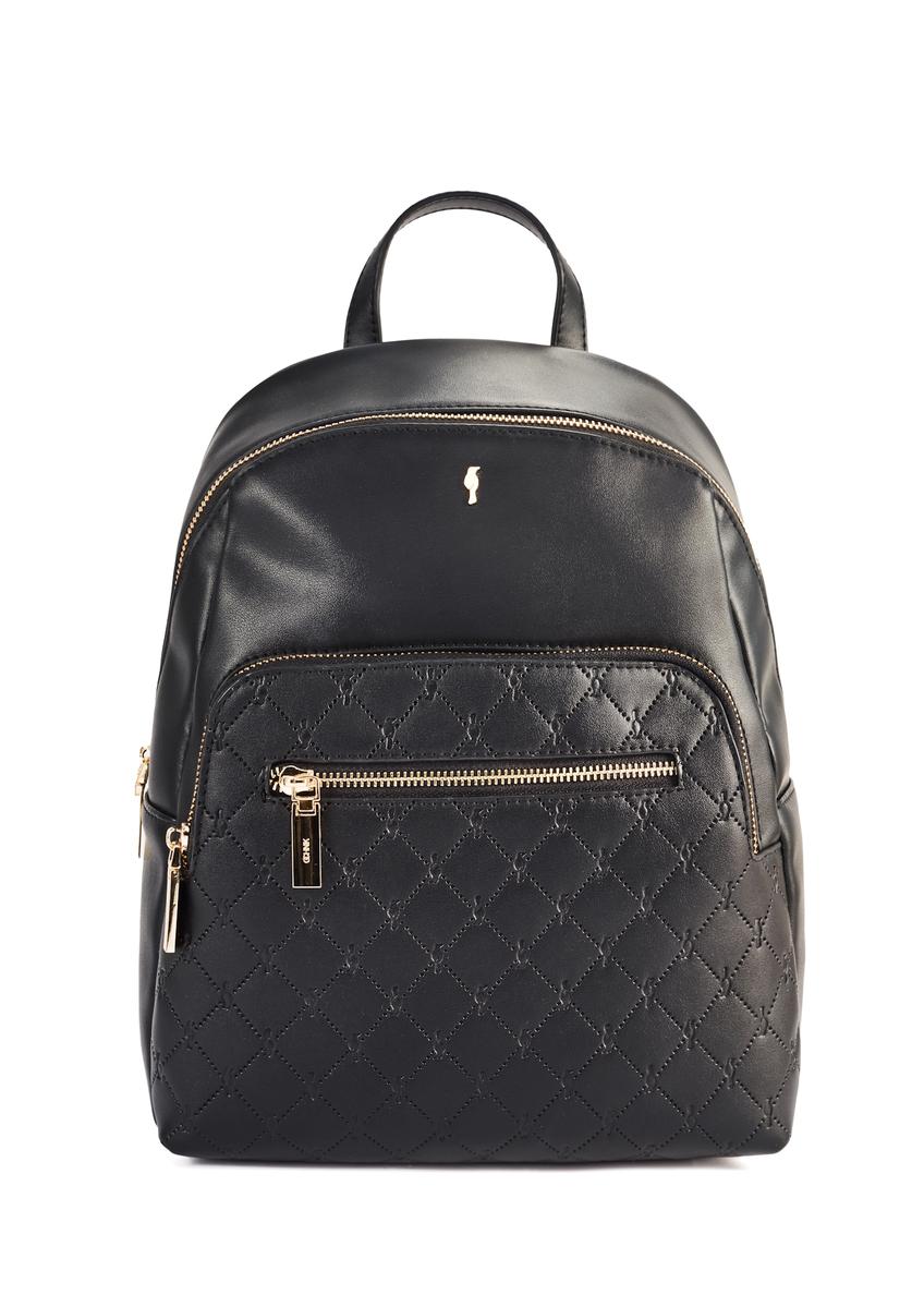 Чорний жіночий рюкзак із монограмою TOREC-1045-98(Z25)