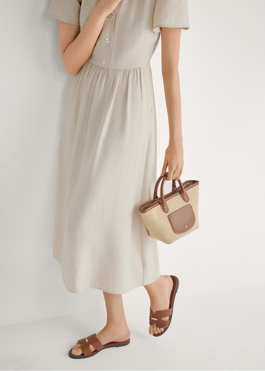 Жіночі шльопанці кемелевого кольору BUTYD-0725D-1D(W26)