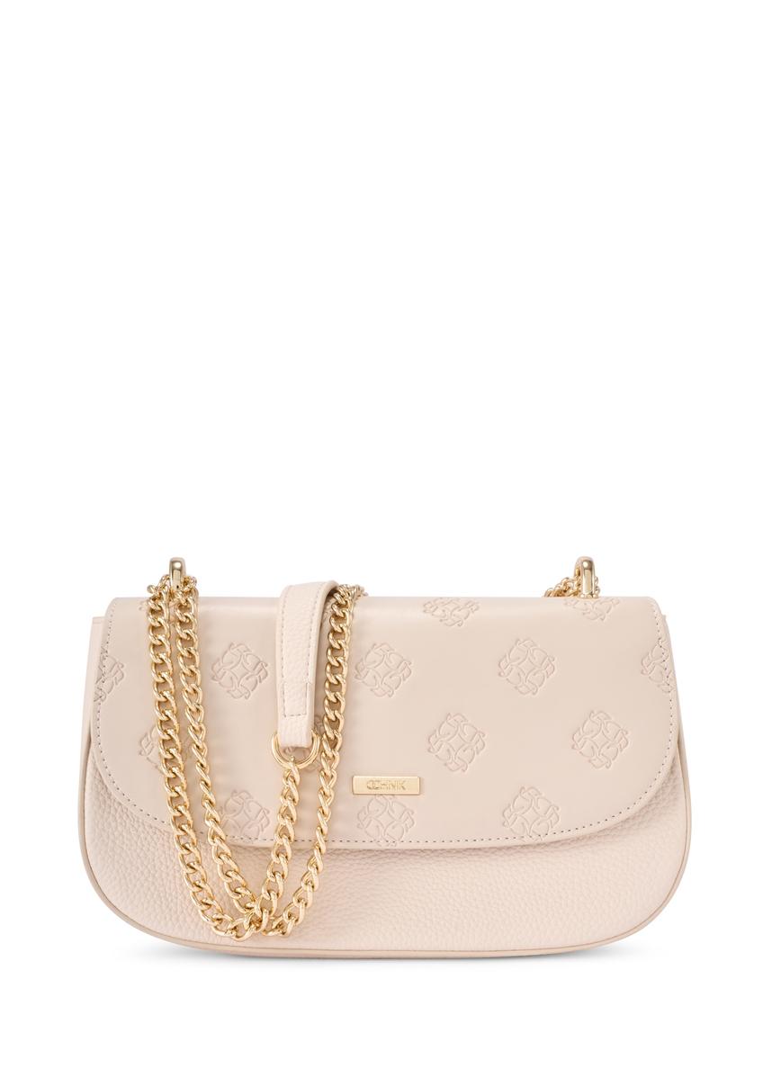 Kremowa listonoszka z monogramem TOREC-1161-0B(W26)