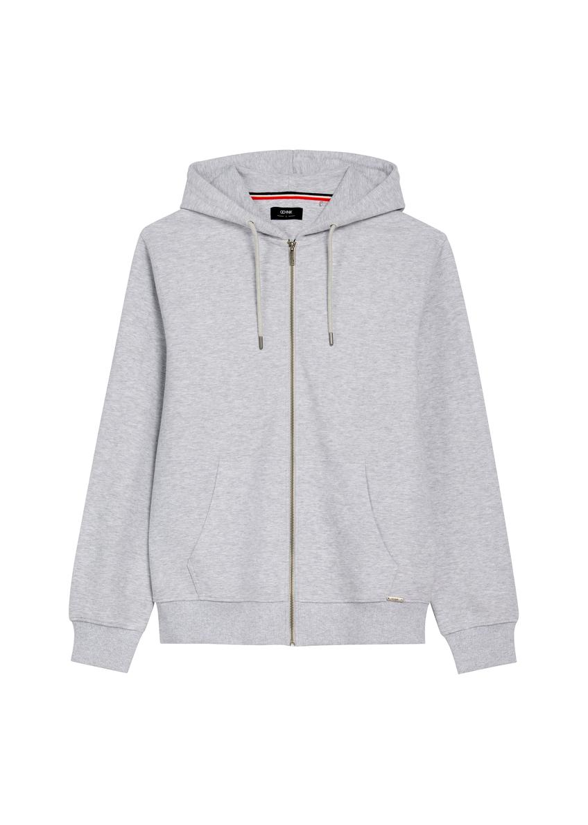 Сіра чоловіча кофта з капюшоном BLZMT-0079-9A(W26)