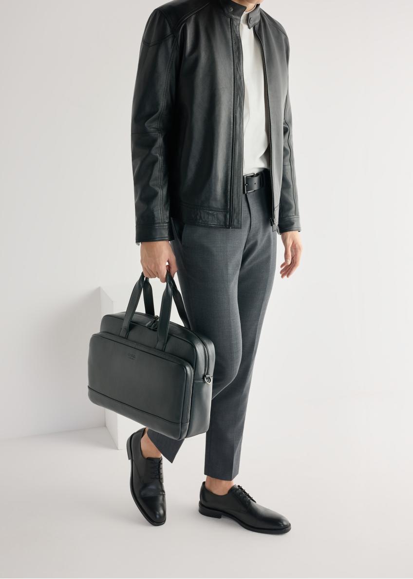 Шкіряні чорні чоловічі напівчеревики BUTYM-0500-99(W26)