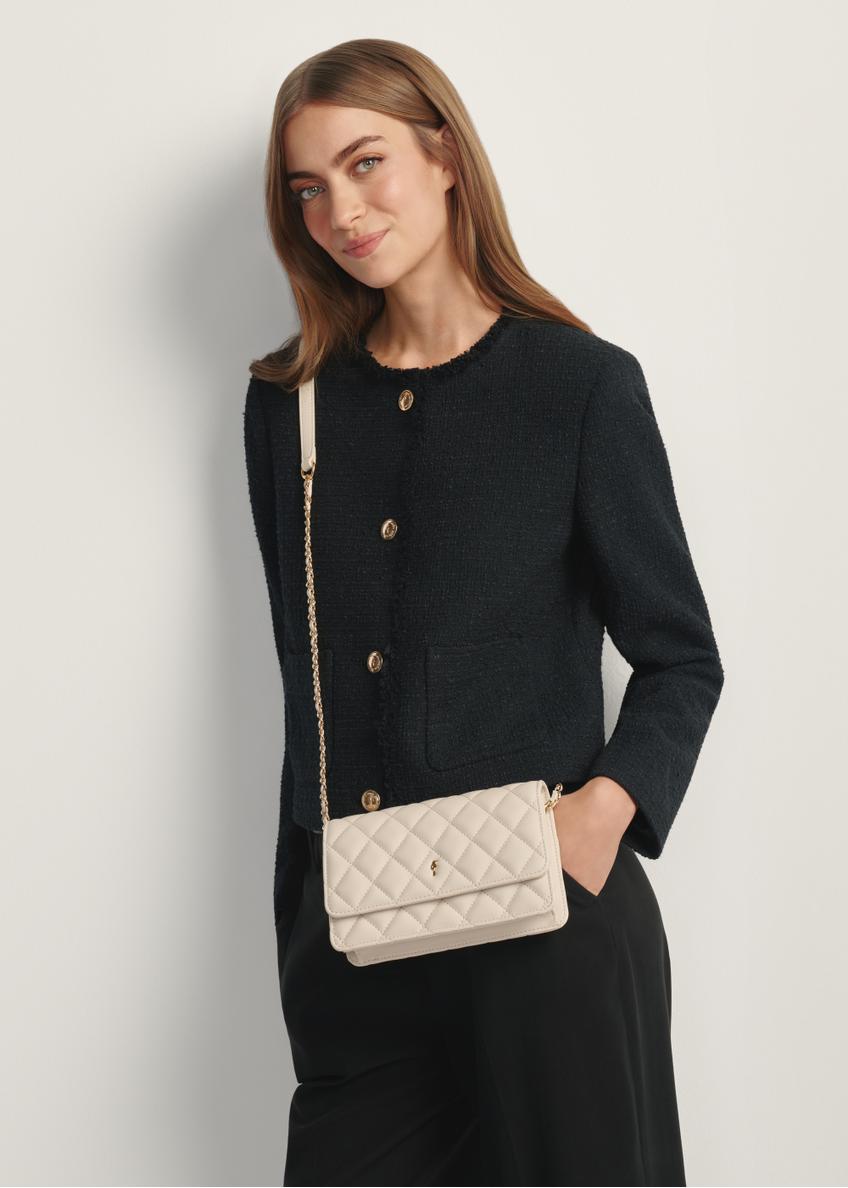 Кремова маленька стьобана жіноча сумка TOREC-1033-0B(W26)