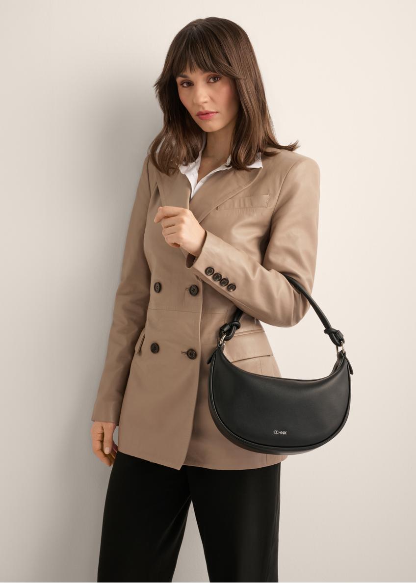 Czarna mała torebka damska hobo TOREC-1097-99(Z26)