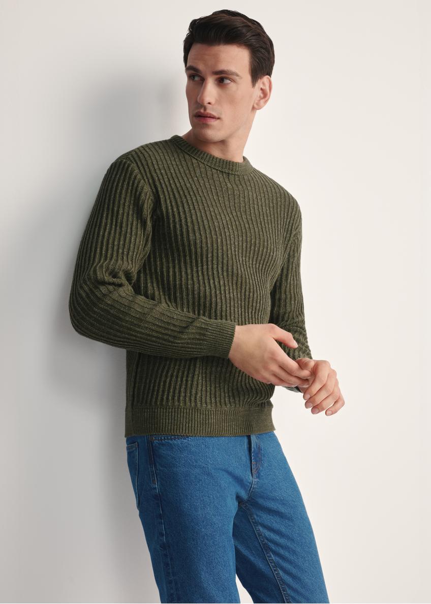 Чоловічий светр кольору хакі SWEMT-0183-55(Z25)