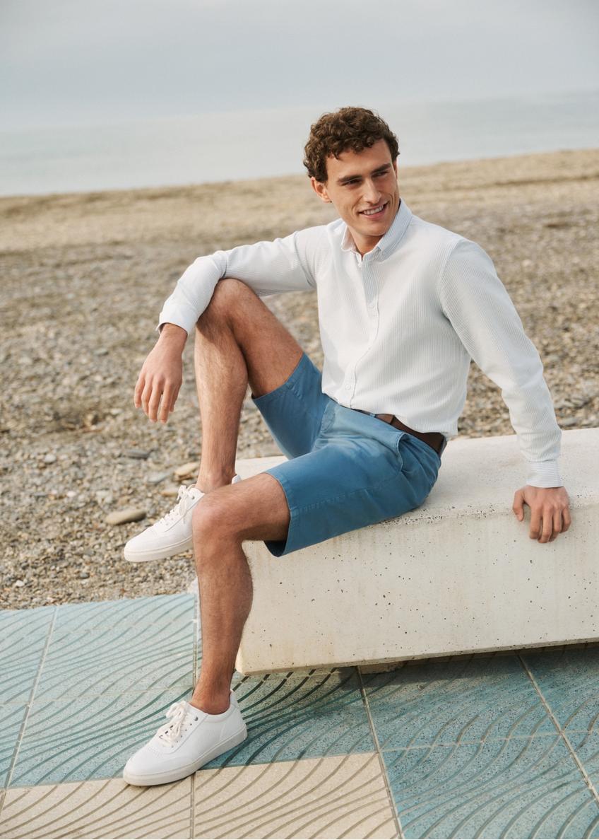 Чоловічі блакитні шорти SZOMT-0029-7B(W26)