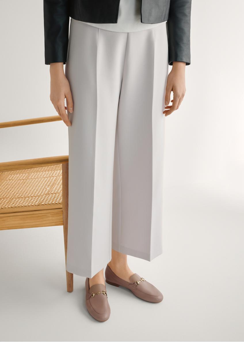 Skórzane mokasyny damskie w kolorze brudnego różu BUTYD-0916A-5D(W26)